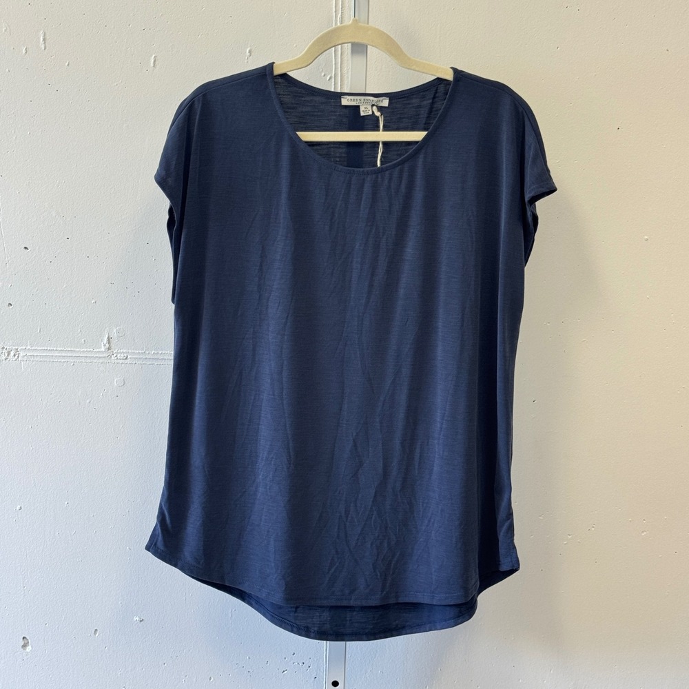 NWT Green Envelope Los Angeles Navy Blue Short Sleeve T-shirt Top XL GTC558-BSM